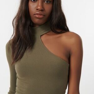 Garage One-Shoulder Ribbed Top